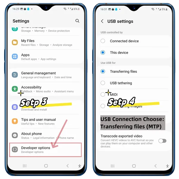Enable USB Debugging Step 3-4